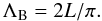 Mathematical equation: \begin{equation} {\Lambda}_{\rm B}=2L/\pi . \end{equation}