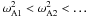 Mathematical equation: \hbox{$\omega_{\rm A1}^2 < \omega_{\rm A2}^2 < \dots$}