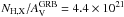 Mathematical equation: \hbox{$N_{\rm H,X}/A_{\rm V}^{\rm GRB} = 4.4\times10^{21}$}