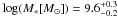 Mathematical equation: \hbox{$\log (M_\ast [\Msun]) = 9.6^{+0.3}_{-0.2}$}