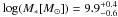 Mathematical equation: \hbox{$\log (M_\ast [\Msun]) = 9.9^{+0.4}_{-0.6}$}