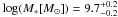 Mathematical equation: \hbox{$\log (M_\ast [\Msun]) = 9.7^{+0.2}_{-0.2}$}