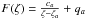 Mathematical equation: \hbox{$F(\zeta)= \frac{c_{a}}{\zeta - \zeta_{a}} + q_{a}$}