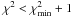 Mathematical equation: \hbox{$\chi^2 < \chi_{\min}^{2}+1$}