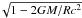 Mathematical equation: \hbox{$\!\sqrt{1-2GM/Rc^2}$}