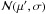 Mathematical equation: \hbox{${\cal N}(\mu', \sigma)$}