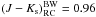 Mathematical equation: \hbox{$(J-K_{\rm s} ) _{\rm RC}^{\rm BW} =0.96$}