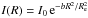 Mathematical equation: \hbox{$I(R)=I_0\,{\text{e}}^{-bR^2/\reff^2}$}