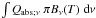 Mathematical equation: \hbox{$\int Q_\mathrm{abs;\nu} \ \pi B_\nu(T) \ \mathrm{d}\nu$}