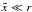 Mathematical equation: \hbox{$\tilde{x} \ll r$}