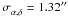 \hbox{$\sigma^{}_{\alpha,\delta} = 1.32\arcsec$}