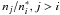 Mathematical equation: \appendix \setcounter{section}{2} \hbox{$n_j/n_i^*, j>i$}