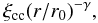 \begin{equation} \xi_{\rm cc}(r/r_0)^{-\gamma}, \label{eq:xi3d} \end{equation}