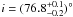 \hbox{$i = (76.8^{+0.1}_{-0.2})^{\circ}$}