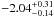 \hbox{$-2.04^{+0.31}_{-0.14}$}