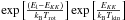 \hbox{$\exp{\left[ \frac{(E_{\rm l}-E_{KK})}{k_{\rm B}T_{\rm rot}} \right ]}\exp{\left [ \frac{E_{KK}}{k_{\rm B}T_{\rm kin}} \right ]}$}