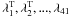 \hbox{${\lambda_{1}^{\rm T} , \lambda_{2}^{\rm T}, ..., \lambda_{41}}$}