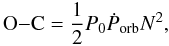 \begin{equation} {\rm O{-}C} = \frac{1}{2} P_{0} \dot{P}_{\rm orb} N^{2}, \end{equation}