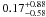\hbox{$0.17^{+0.88}_{-0.58}$}