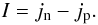 \begin{eqnarray} I = j_{\rm n} - j_{\rm p} . \label{eq:nechet} \end{eqnarray}