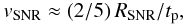 \begin{equation} v_{\rm SNR}\approx (2/5)\,R_{\rm SNR}/t_{\rm p}, \end{equation}