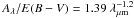 \hbox{$A_{\lambda}/E(B-V) = 1.39 \ \lambda_{\mu{\rm m}}^{-1.2}$}