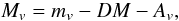 \begin{equation*} M_v = m_v- DM -A_v, \end{equation*}