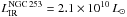 \hbox{$L_{\rm IR}^{\rm NGC\,253}=2.1\times10^{10}\,L_\odot$}