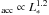 Mathematical equation: \hbox{$_{\rm acc} \propto L_{*}^{1.2}$}
