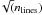 \hbox{$\!\sqrt(n_{\rm lines})$}