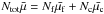 \hbox{$N_\mathrm{tot}\bar{\mu}=N_\mathrm{f}\bar{\mu_\mathrm{f}}+N_\mathrm{c}\bar{\mu_\mathrm{c}}$}