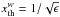\hbox{$x^w_{\rm th}=1/\sqrt{\epsilon}$}