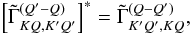 \appendix \setcounter{section}{2} \begin{equation} \left[\tilde \Gamma^{(Q^{\prime}-Q)}_{KQ,K^{\prime} Q^{\prime}} \right]^\ast = \tilde \Gamma^{(Q-Q^{\prime})}_{K^{\prime} Q^{\prime},KQ}, \end{equation}