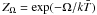 \appendix \setcounter{section}{2} \hbox{$Z_{\Omega} = \exp({-\Omega/k{\bar T}})$}