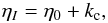 \begin{equation} \eta_I=\eta_0+k_{\rm c}, \label{etai} \end{equation}