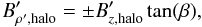 \appendix \setcounter{section}{1} \begin{equation} B'_{\rho',\rm halo} = \pm B'_{z, \rm halo} \tan(\beta), \end{equation}