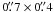 Mathematical equation: \hbox{$0\farcs7 \times 0\farcs4$}