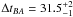 Mathematical equation: \hbox{$\Delta t_{BA} = 31.5_{-1}^{+2}$}