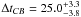 Mathematical equation: \hbox{$\Delta t_{CB} = 25.0_{-3.8}^{+3.3}$}