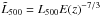 Mathematical equation: \hbox{$\tilde{L}_{\rm 500}= L_{\rm 500} E(z)^{-7/3} $}