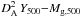 Mathematical equation: \hbox{$D_{\rm A}^2\, \Yv{-}M_{\rm g,500}$}
