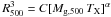Mathematical equation: \hbox{$R^3_{500} = C[ M_{\rm g,500}\,\TX]^\alpha$}