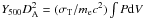 Mathematical equation: \hbox{$ Y_{500} D_{\rm A}^2 = (\sigma_{\rm T}/m_{\rm e} c^2)\int P {\rm d}V$}