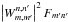 Mathematical equation: \hbox{$\left|{W}_{m,m'}^{n,n'}\right|^2F_{m'n'}$}