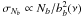 Mathematical equation: \hbox{$\sigma_{N_b}\propto N_b/b^2_b(\nu)$}