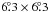 Mathematical equation: \hbox{$6\fdg 3 \times 6\fdg 3$}