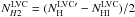 Mathematical equation: \hbox{$N_{H2}^{\rm LVC} = (N_{\rm H}^{\rm LVC\prime} - N_{\rm HI}^{\rm LVC})/2$}