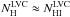 Mathematical equation: \hbox{$N_{\rm H}^{\rm LVC} \approx N_{\rm HI}^{\rm LVC}$}