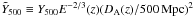 Mathematical equation: \hbox{$\Yscaled\equiv Y_{500} E^{-2/3}(z)(\Dang(z)/500\, {\rm Mpc})^2$}