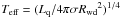 Mathematical equation: \hbox{$\Teff=(L_{\rm q}/4\pi\sigma\Rwd^2)^{1/4}$}